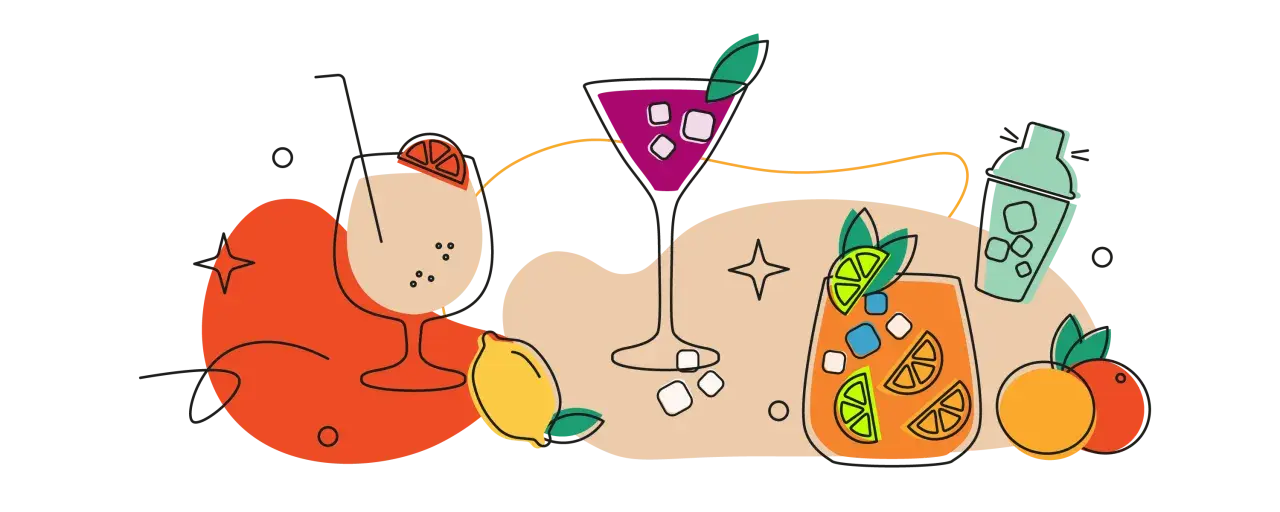 Kolorowe drinki z owocami i kostkami lodu. Szukasz likier cointreau zamiennik? Oto inspiracje!